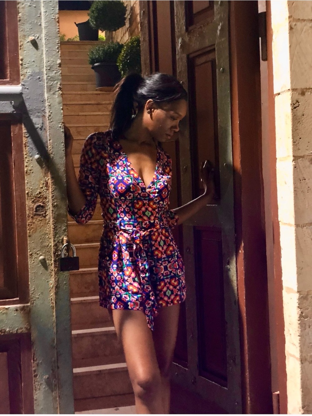 Yumi Kim Multicolor Wrap Romper - - Picture 3 of 6